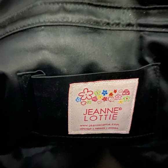 Jeanne Lottie Classy Black Bow Bag / Purse Made in Canada - Picture 4 of 4